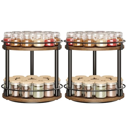 Spice Rack Set of 2 Lazy Susan Organizer (2 Count)
