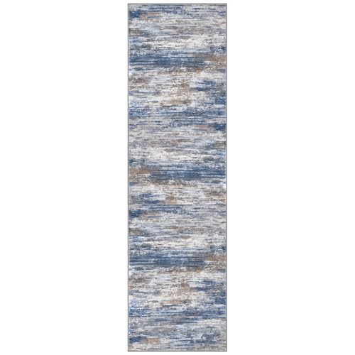 Modern Abstract Washable Rug Runner 2x7 Hallway Runner Rug Non