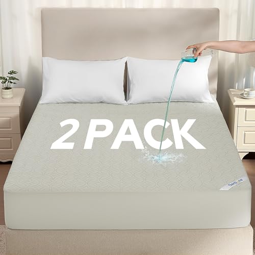 2 Pack Waterproof Mattress Protector Twin Size (2 Count)