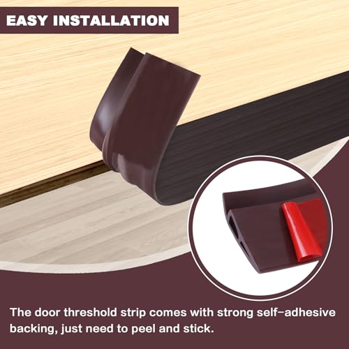 Vinyl Floor Transition Strip Self Adhesive Door Threshold Strip (10 Foot)