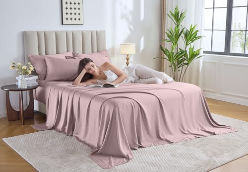 Twin Sheets Genuine 100% Organic Viscose Derived from Bamboo Bed Sheet Set (3 Piece Set)