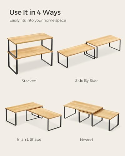 Cabinet Organizer Shelf (4 Count)
