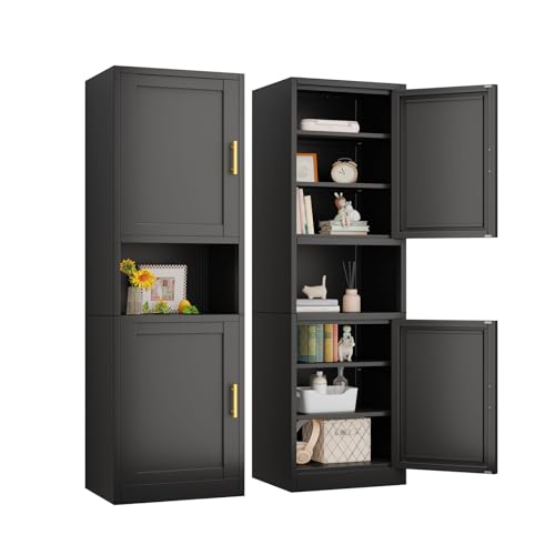 67" Tall Narrow Bathroom Storage Cabinet