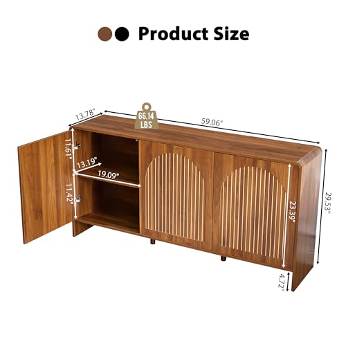59" Sideboard Buffet Cabinet with Storage