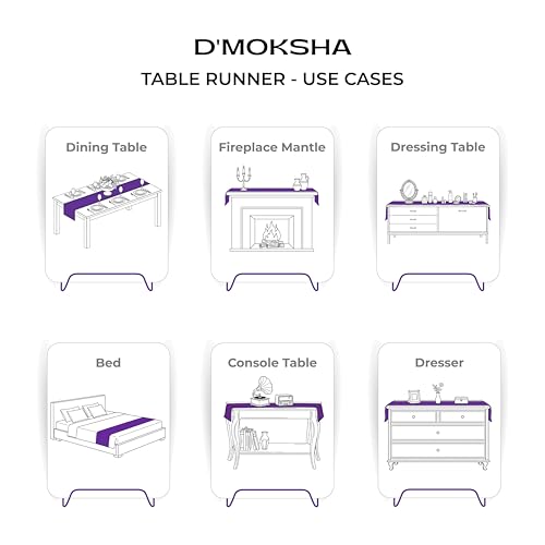 Signature Linen™ by D'Moksha Ivory Table Runner 90 Inches Long