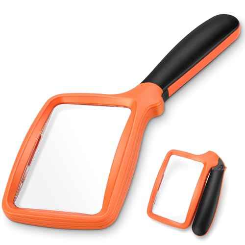 Folding Handheld Magnifying Glass with Light