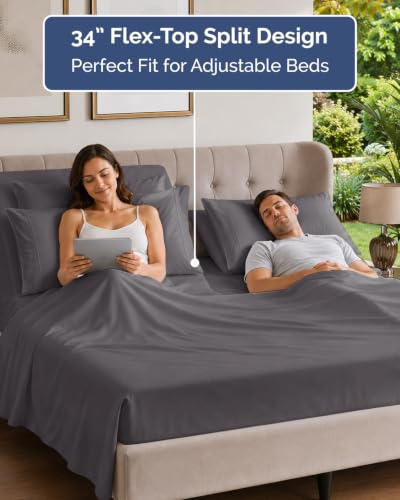 Flex Top Split Head King 6 Piece Sheet Set