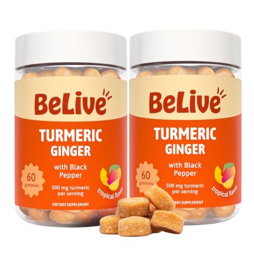 Turmeric and Ginger Gummies for Joint and Mobility Support 120 Count