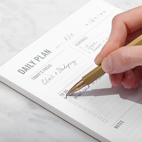 Daily Planner Notepad with Hourly Schedule