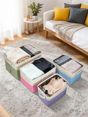 3 Pack Fabric Closet Storage Bins for Shelves (3 Count)