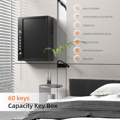 60 Key Biometric Key Lock Box