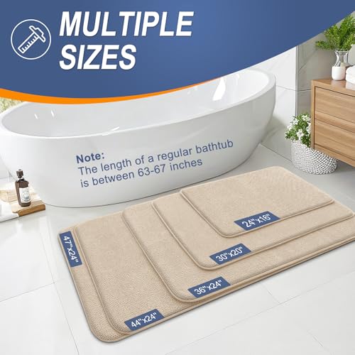 Memory Foam Large Bathroom Rugs 44x32