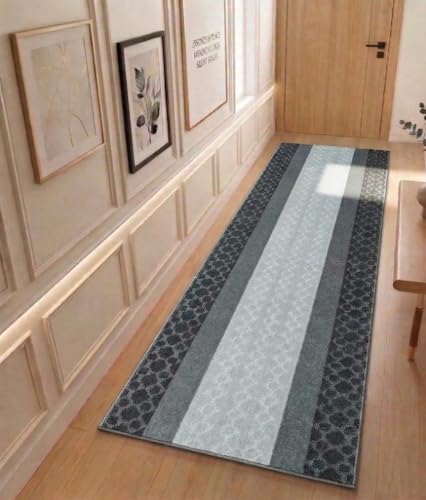 Custom Size Hallway Runner Rug Grey Color 31 inch Wide Select Your Length Non (38.74995 Sq ft)
