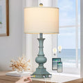 26" Tall Coastal Farmhouse Lamp for Living Room (2 Count)