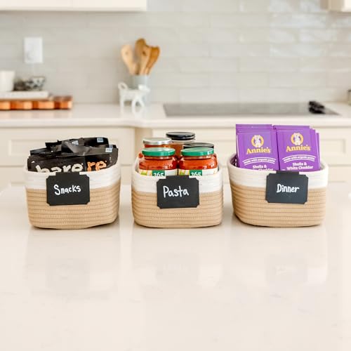 11.8"x8"x4.5” Storage Baskets for Shelves 3 Pack (3 Count)