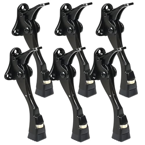 6 Packs Black Door Stops (6 Count)