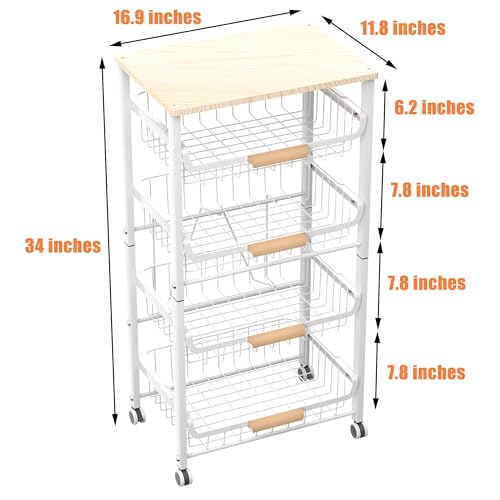 5 Layer Fruit Basket Kitchen Food Storage Organizer and Storage Rack