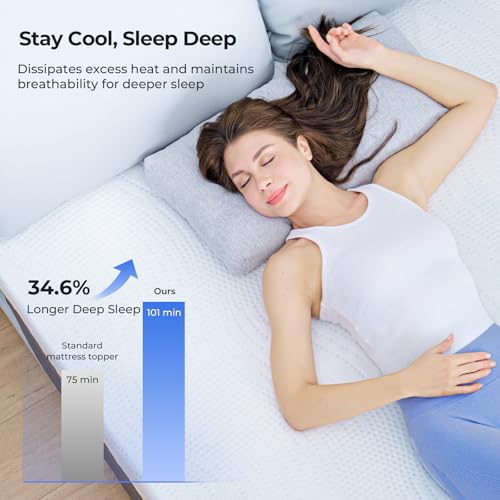Cooling Mattress Topper Queen Size 4 Inch