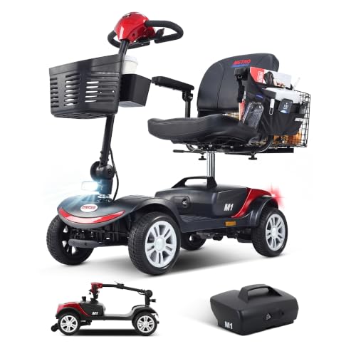 15 25Miles 330lbs Electric Mobility Scooters for Seniors Red