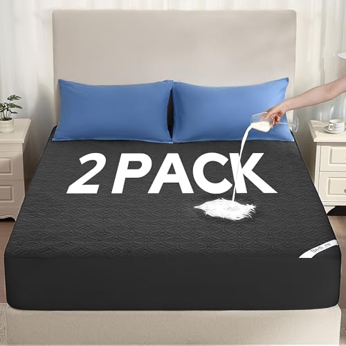 2 Pack Waterproof Mattress Protector California King Size (2 Count)