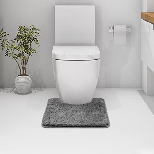 Grey Toilet Bathroom Rug U
