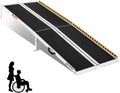 6FT Aluminum Ramp for Wheelchair for Home Steps with Support Legs