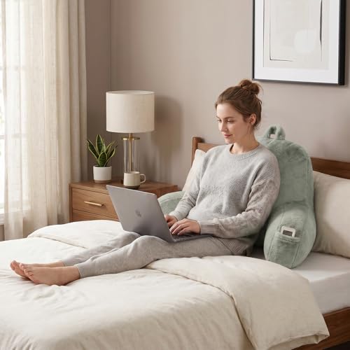 Soft Reading Pillow for Bed with Arms
