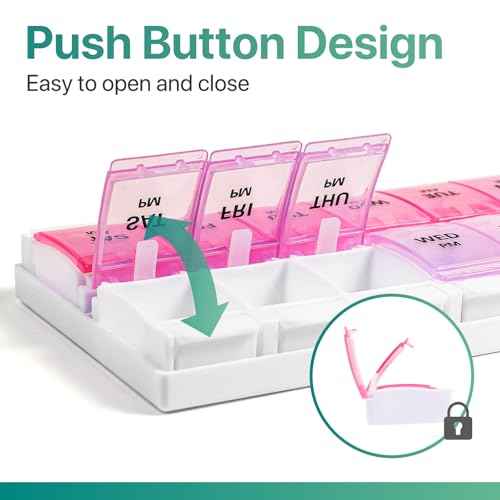 AM PM Weekly Pill Organizer 7 Day