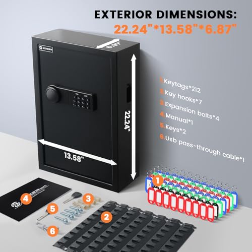 212 Key Safe Wall Mount with Advanced Anti