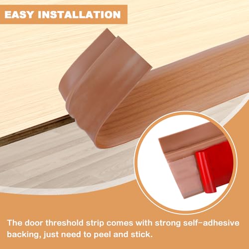 Vinyl Floor Transition Strip Self Adhesive Door Threshold Strip (10 Foot)