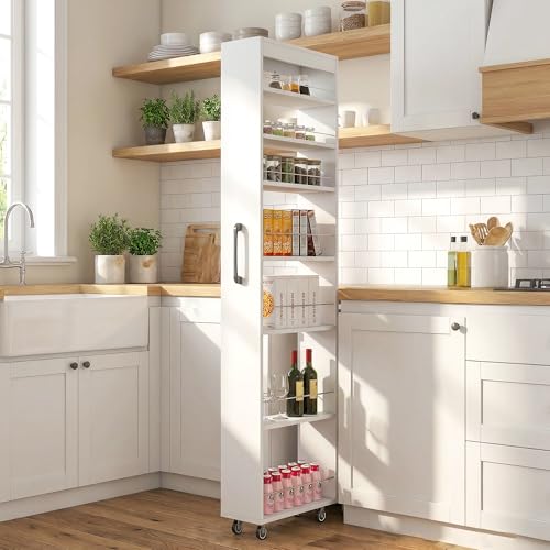 Slim Rolling Storage Cart with Wheels