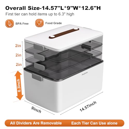 4 Tier Medicine Storage Box Organizer Portable First Aid kit Box Sewing