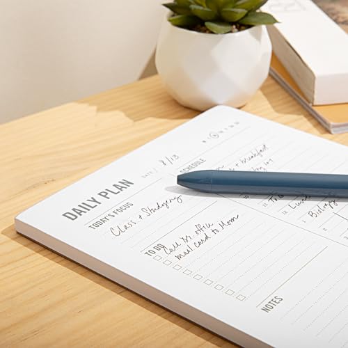Daily Planner Notepad with Hourly Schedule