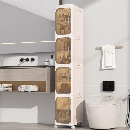 4 Tier Slim Bathroom Storage Cabinet