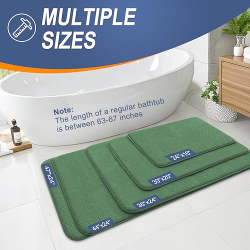 Memory Foam Bathroom Runner Rugs 70x24