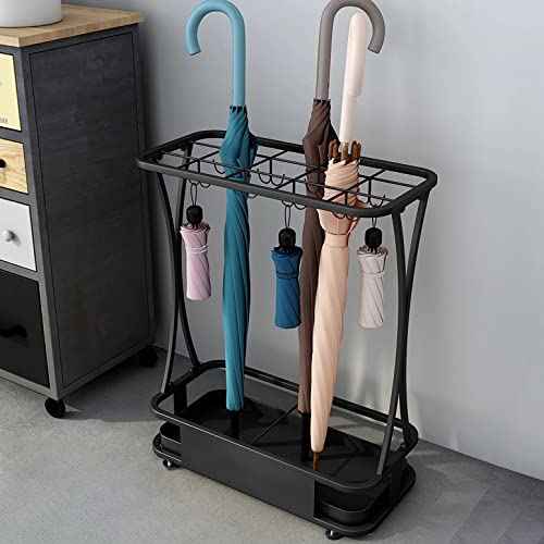 Umbrella Holder Entryway Umbrella Display Stand Rack Umbrella Container Cane Rack Walking Stick Stand Golf Club Organizer Metal Home Office Patio Decor Indoor Outdoor Stored 31 Umbrellas
