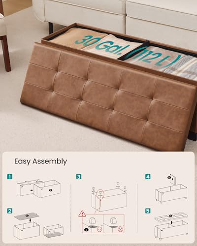 Storage Ottoman Bench with Legs