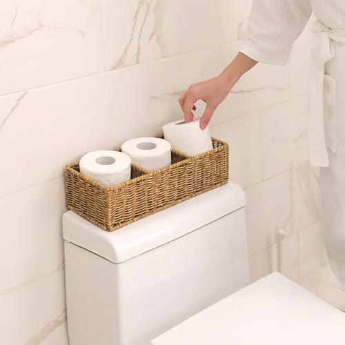 Wicker Basket With 3 Compartments