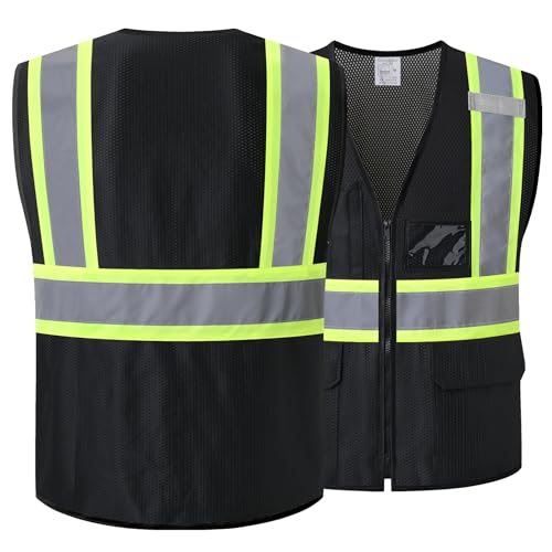Reflective Safety Vest for Men Women with Pockets