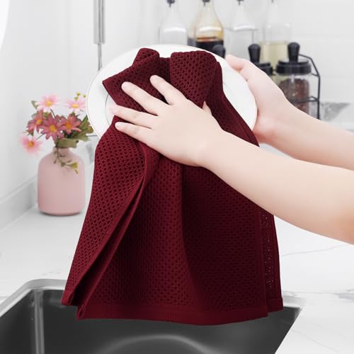 100% Cotton Waffle Weave Kitchen Dish Towels 6 (6 Count)