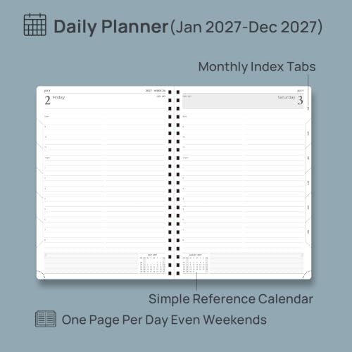 2027 Daily Planner One Page Per Day