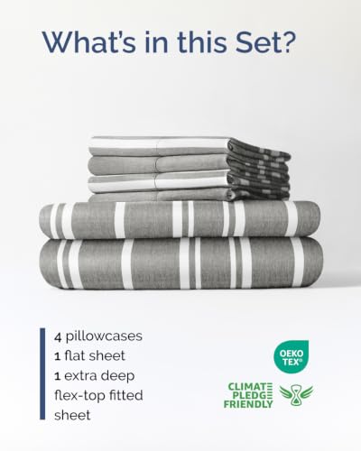 Extra Deep Flex Top Split Head King Sheet Set