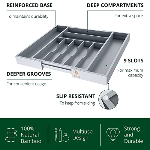 Luxury Bamboo Kitchen Drawer Organizer