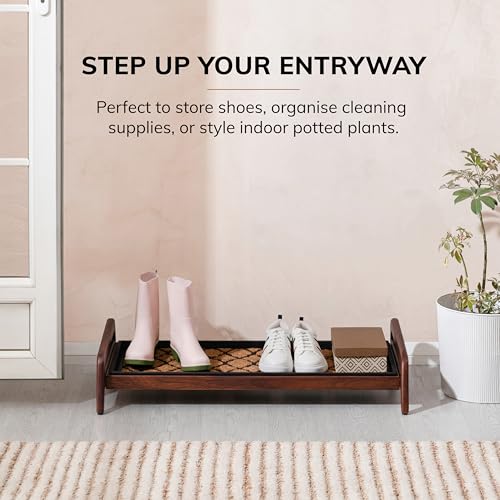 Heavy Duty Waterproof Wooden Shoe Storage Mat Organizer