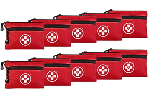 2-in-1 10 Pack Camping First Aid Kit for Travel & Car (10 Count)