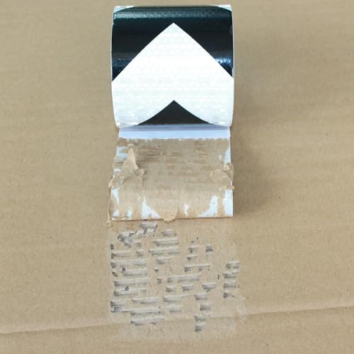 Black White Reflective Tape Outdoor Waterproof 3 inch X 10 feet
