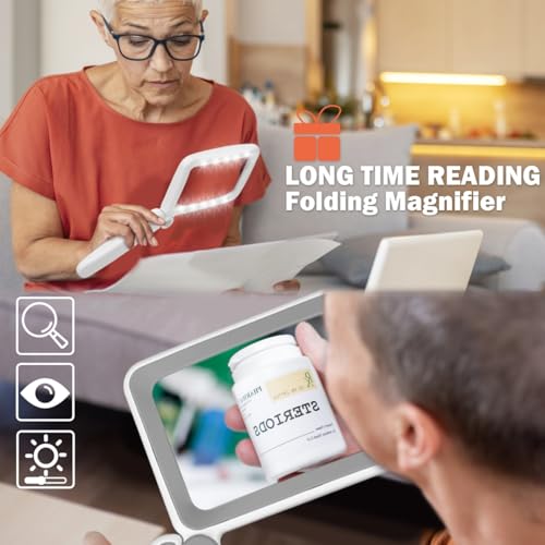 Rechargeable Magnifying Glass with Light for Reading
