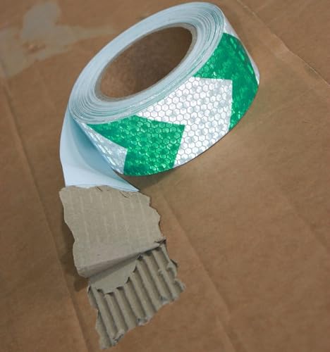 Reflective Tape Green and White 2 inch X 66 feet - Bel Marant