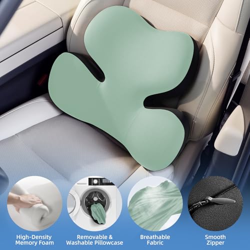 Ergonomic Memory Foam Lumbar Support Pillow for Car
