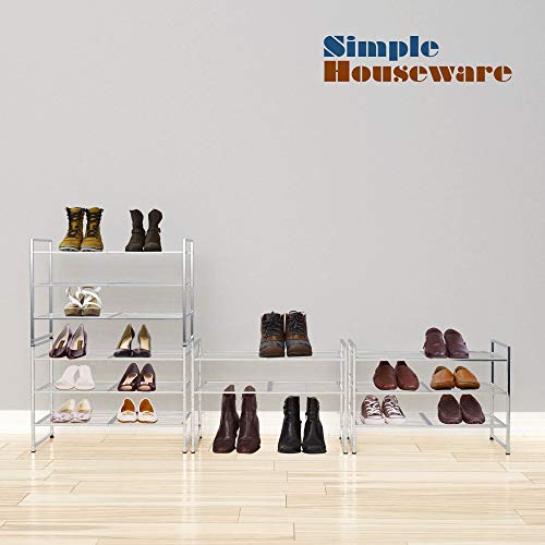3 Tier Stackable Wired Grid Shoe Rack (3 Count)